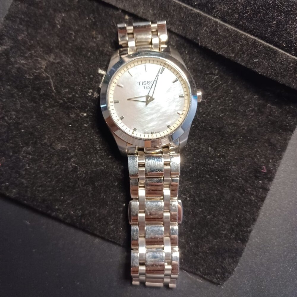 Tissot Silver Womens Analogue Watch Couturier Secret Date T0352461111100
